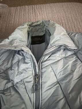 Vintage HEAD USA Metallic Light Blue Puffer Ski Jacket